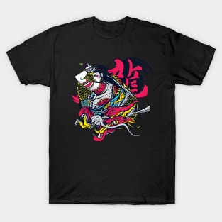 Female Samurai Dragon #150 T-Shirt